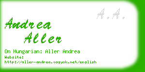 andrea aller business card